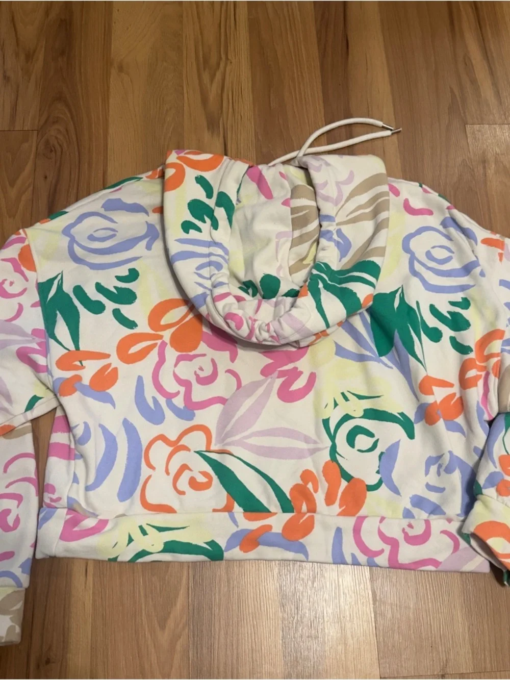 GAP Vintage Soft Cropped Floral Hoodie